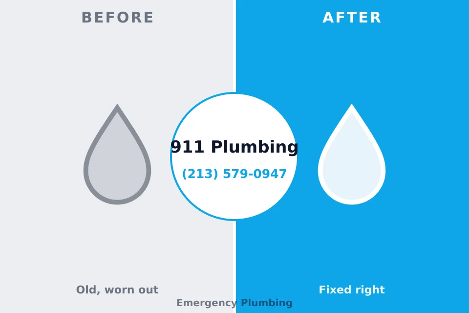Before and after: plumbing repair Foots Creek, OR